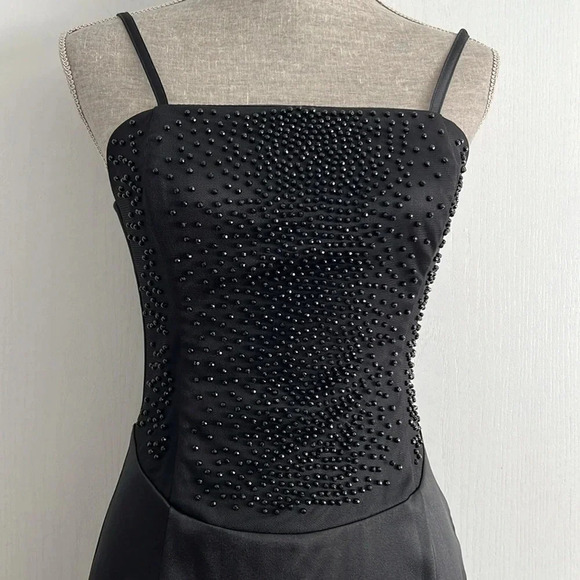 Rampage Vintage Y2K Satin Embellished Evening Gown Fairy Whimsygoth Sz. 5 Black - Picture 3 of 14